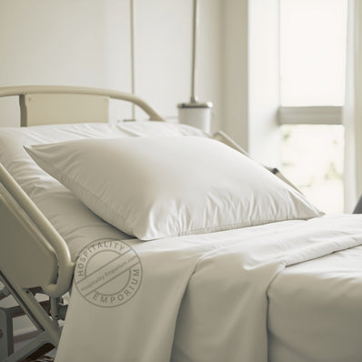 TC-180 PILLOWCASES Economy "New Era" Import fabric White Std/ Queen/ King sizes for Healthcare Hospitality Beds  Thomaston Mills