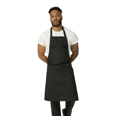 PREM. Bib Apron SHORT Length No Pocket with Adjustable neck strap Twill Fabric 7.25oz 65/35 P/C size 27in W X 24in L Multi-Color