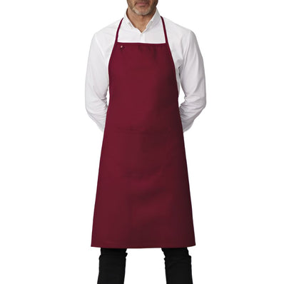 PREM. Bib Apron SHORT Length No Pocket with Adjustable neck strap Twill Fabric 7.25oz 65/35 P/C size 27in W X 24in L Multi-Color