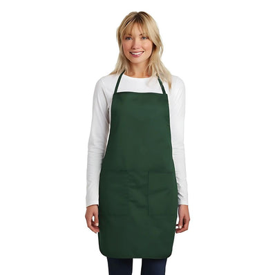 PREM. Bib Apron SHORT Length No Pocket with Adjustable neck strap Twill Fabric 7.25oz 65/35 P/C size 27in W X 24in L Multi-Color