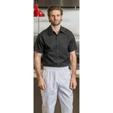 Cook Shirts Poly/ Cotton Poplin Short Sleeve Snap Closures 1 Left Chest Pocket Color BLACK Available sizes XS-XL(Sold as 6's/ Pack)