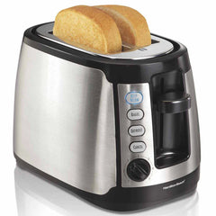 Proctor Silex 2 Slice Toaster Black and Chrome 2/Pack