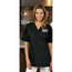 V-Neck Shirt Sleeve Twill Poly/ Cotton Color BLACK(Sold as 6's/ Pack)