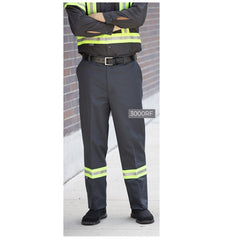 Work Pants Poly/Cotton with 2â€ Relfective Tape, Button Closures Multi-Color Available sizes XS-XL (Sold as 4's/ Pack)