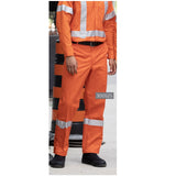 Work Pants Poly/Cotton with 2â€ Silver Tape, Color Orange Available sizes S-XL (Sold as 3's/ Pack)
