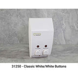 CLASSIC Liquid Bath Amenities Dispenser 2-Chambers color White