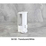 AVIVA Liquid Bath Amenities Dispenser 1-Chamber color White OR Vanilla & Translucent 1/Pack