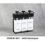 SOLera Liquid Dispenser Bracket color Black with 3-Chambers 440mL Rectangular Bottle & Pump with Std. White Labels 1/Pack