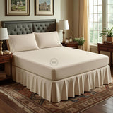 TC-180 FITTED SHEETS percale fabric color Bone size QUEEN Beds Hospitality  Thomaston Mills