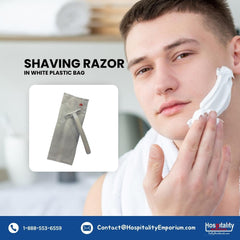 Shaving Razor Twin Blades Guest Bathroom Amenity individual plastic Bulk Economy Packing 200's/ Box