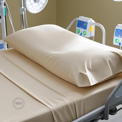 TC-180 FITTED SHEETS percale fabric color Bone size Single Bed Healthcare  Thomaston Mills