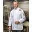 Premium Master Chef Coat Poly/Cotton Twill Long Sleeve with Hand-Rolled Button Closures Color White with Black Trim Available sizes XS-XL (Sold as 6's/ Pack)