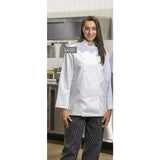 Premium Chef Coat 100% Cotton Twill Long Sleeve with Plastic Button Closures Color White Available sizes XS-XL (Sold as 6's/ Pack)
