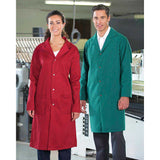 Long Coats twill 100% Poly design 1 inside Pocket with Dome Closures with Custom Trim Collar MULTICOLOR Available sizes XS-XL (Sold as 6's/ Pack)