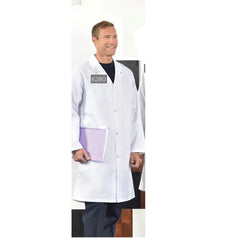 Long Coats 100% Poly No Pockets with Dome Closures color: WHITE size XS-X