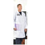 Long Coats 100% Poly No Pockets with Dome Closures Color WHITE Available sizes XS-XL (Sold as 6's/ Pack)