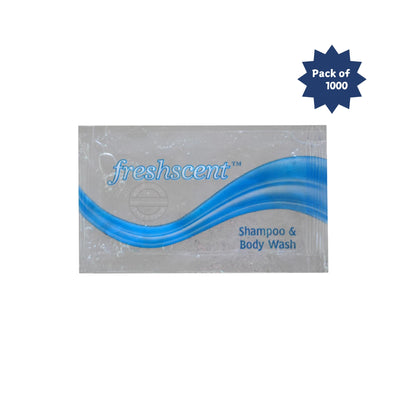 Freshscent™ Shampoo & Body Wash (2 in 1) 0.34 oz Disposable Pouch 10 ml (Count's 1000's/Pack)