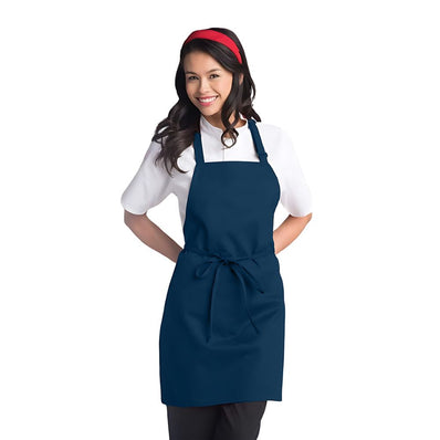 STD. Bib Apron SHORT Length No Pockets Twill Fabric 6.4-oz 100% SpunPoly size 30in W x 33in L Multi-Color