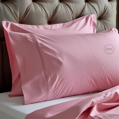 TC-180 PILLOWCASES percale fabric color Rose (cut size for Std/ King Pillows) Hospitality Beds  Thomaston Mills