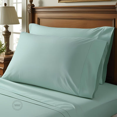 TC-180 PILLOWCASES percale fabric color Seafoam (cut size for Std/ King Pillows) Hospitality Beds  Thomaston Mills