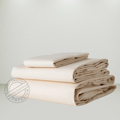 TC-200 PILLOWCASES percale fabric color BONE (cut size for Std/Queen/King) Hospitality Beds  Thomaston Mills