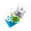 Globe Commercial Slim Lid with Recycling/Organics/Waste Stations stickers - 4.25