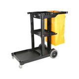 Janitor's Cart - 46"L x 20"W x 37.75"H color:Black Standard