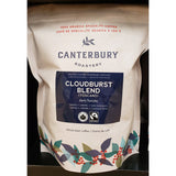 Canterbury Roastery Coffee Cloudburst Blend Medium to Fairtrade Organic Dark Roast 1kg 2's/Case