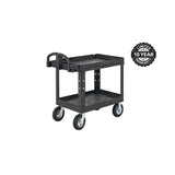 Brute Heavy-Duty Ergo Handle Utility Cart With Pneumatic Casters
