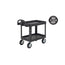 Rubbermaid Brute Heavy-Duty Ergo Handle Utility Cart With Pneumatic Casters, Lipped Shelf, Medium, 500 Lb. Capacity - Black Packing 1's/ Box