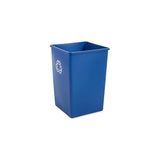 Untouchable® 35 Gal Square Recycling Blue