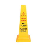 Safety Cone English-French - Small/36"H color:Yellow