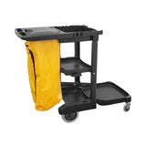 Janitor's Cart - 46"L x 20"W x 37.75"H color:Black