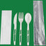 7'' CPLA Fork, Knife, Spoon, Napkin wrapped with Compostable Film 400 unit/ Pack