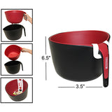 Gourmet Bowl & Colander 2pcs Set size W 3.5"xH6.5" Black & Red
