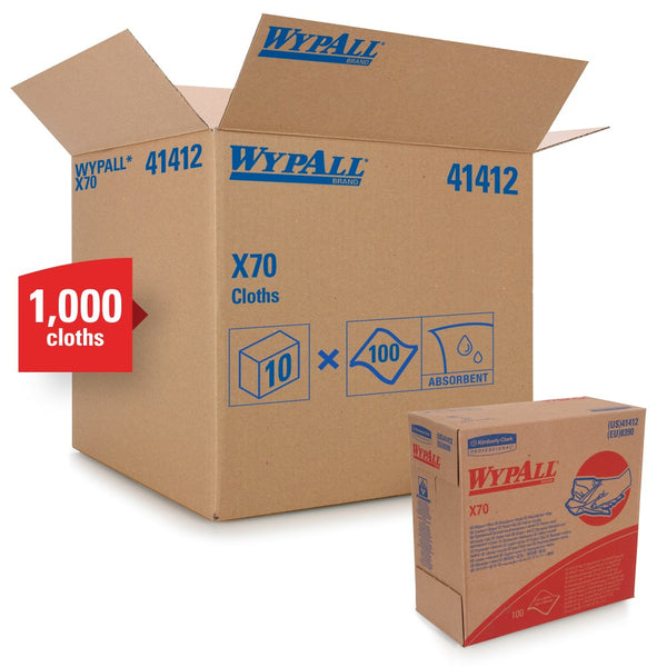 Workhorse Rags, PopUp Box, Blue 100 Sheets / Box, 10 Boxes/Case