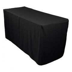 Fitted 4 ft. Rectangular Table Covers Box Style Size 48"x24" color: Black