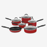 11 pc CuisinArt Advantageî Non-Stick Cookware Set - Red