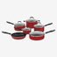 11 pc CuisinArt Advantage® Non-Stick Cookware Set - Red 2/Pack