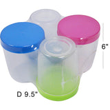 Mini Container 4 Pk Dimensions 2.5" Color Blue/Pink/Green