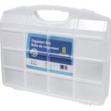 Plastic Organiser Box Compartments & Carry Handle Dimensions 15"x11"