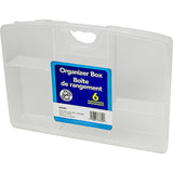Plastic Organiser Box Compartments & Carry Handle Dimensions 11"x7.5"
