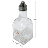 6" Oil/Vinegar Glass Bottle Dimensions 5.5"x2"