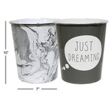 Wastebasket With Decal Dimensions 10"x7"