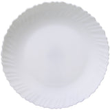 10" Glass Dinner Plate Color White Opal