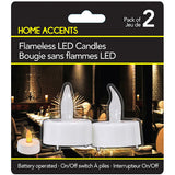 Flameless Tealight Candle with Battery 2Pk