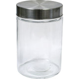 Glass Jar with Stainless Steel Lid 1L