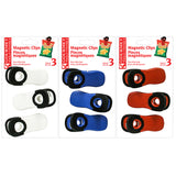 Magnetic Clip Color White/Red/Blue