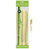 Bamboo Skewer with Paddle End 30 Pieces Dimensions 12"