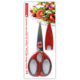 8.5" Kitchen Shears with Cover Color Red